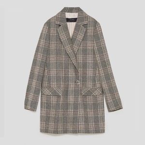 Grey Plaid Zara blazer